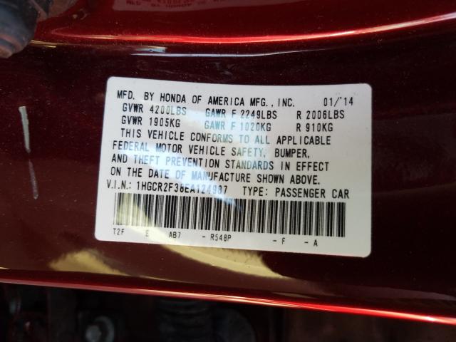 2014 HONDA ACCORD LX 1HGCR2F38EA124987