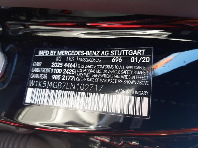 2020 MERCEDES-BENZ CLA 250 W1K5J4GB7LN102717
