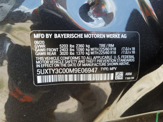 2021 BMW X3 SDRIVE3 5UXTY3C00M9E06947