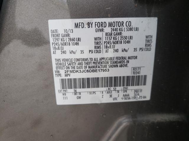 2013 FORD EDGE SEL 2FMDK3JC6DBE17953
