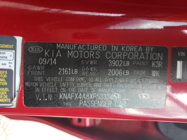 2015 KIA FORTE EX KNAFX4A8XF5333459