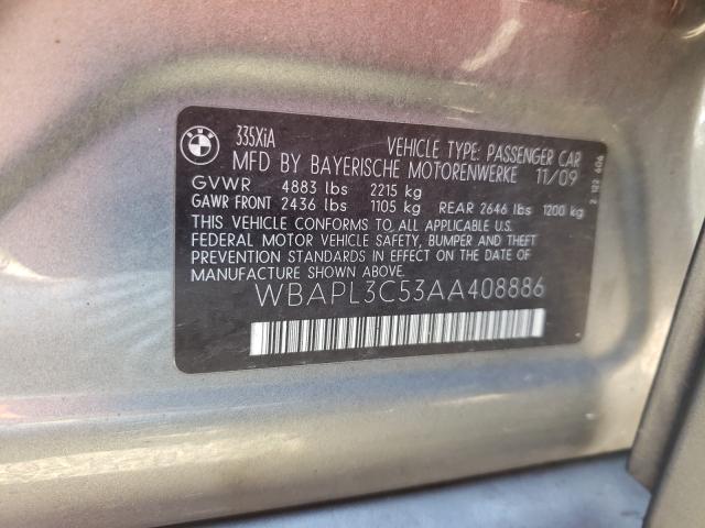 2010 BMW 335 XI WBAPL3C53AA408886