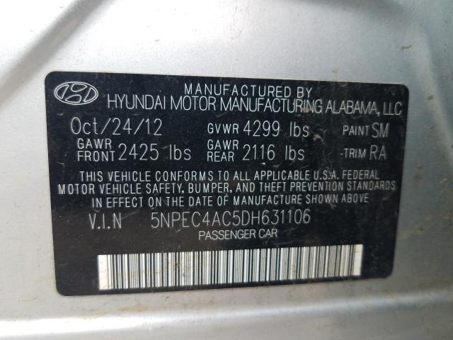 2013 HYUNDAI SONATA SE 5NPEC4AC5DH631106