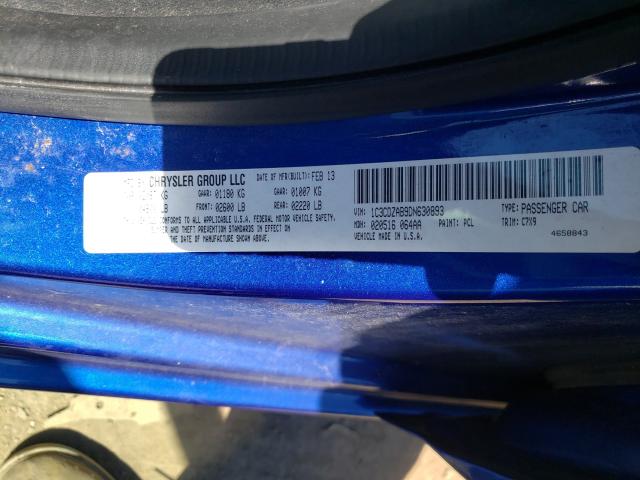 2013 DODGE AVENGER SE 1C3CDZAB9DN630893