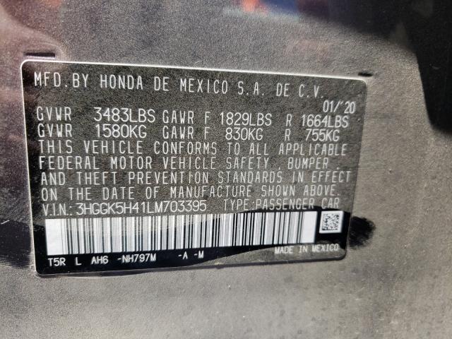 2020 HONDA FIT LX 3HGGK5H41LM703395