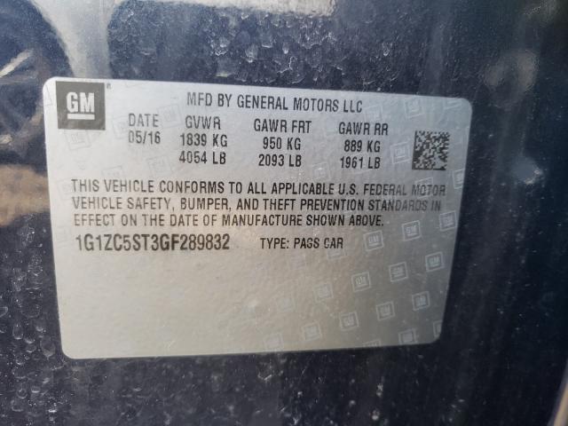 2016 CHEVROLET MALIBU LS 1G1ZC5ST3GF289832