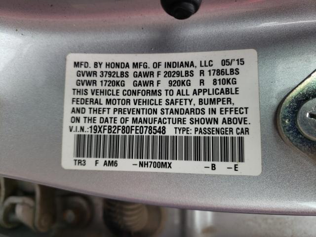 2015 HONDA CIVIC EX 19XFB2F80FE078548