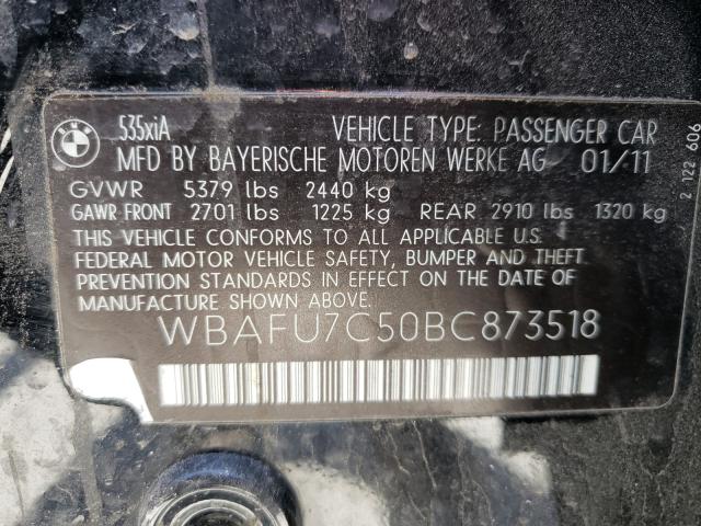 2011 BMW 535 XI WBAFU7C50BC873518