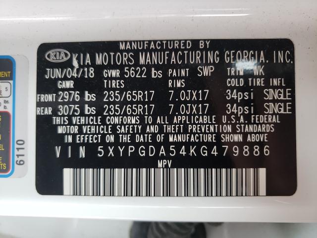 2019 KIA SORENTO LX 5XYPGDA54KG479886