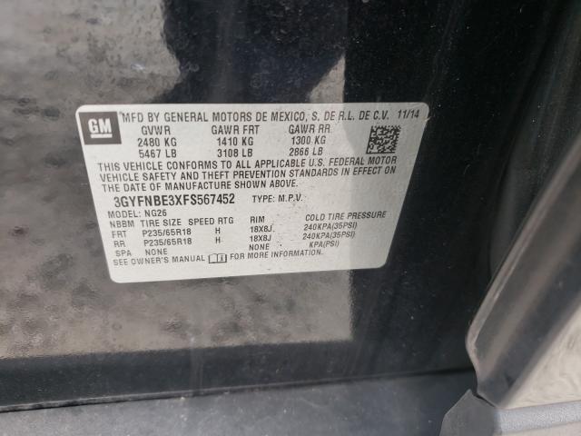 2015 CADILLAC SRX LUXURY 3GYFNBE3XFS567452