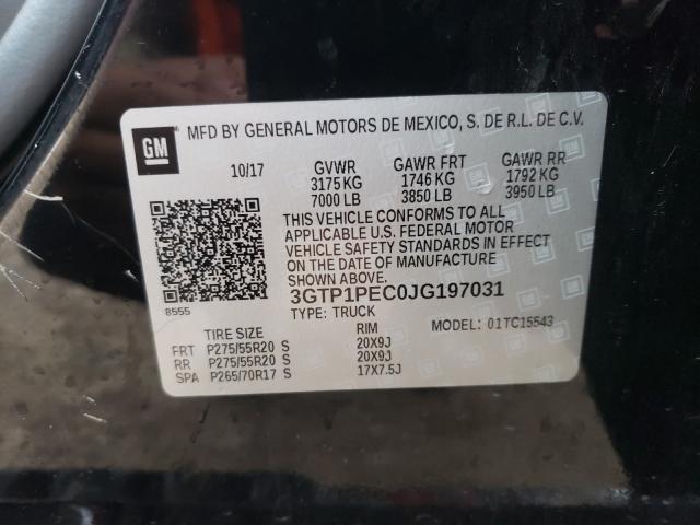 2018 GMC SIERRA C15 3GTP1PEC0JG197031