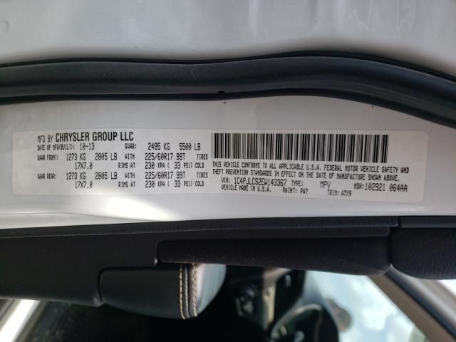 2014 JEEP CHEROKEE L 1C4PJLCS2EW143367