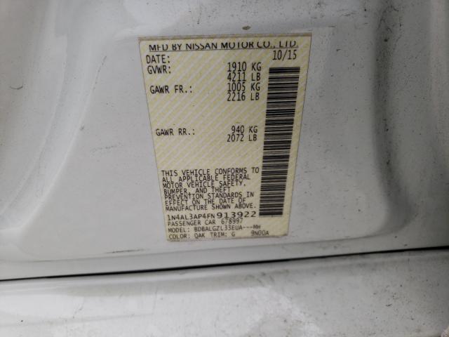 2015 NISSAN ALTIMA 2.5 1N4AL3AP4FN913922