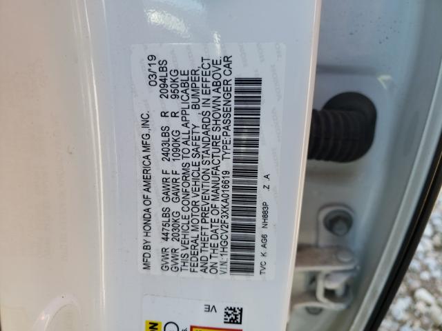 2019 HONDA ACCORD SPO 1HGCV2F3XKA016619