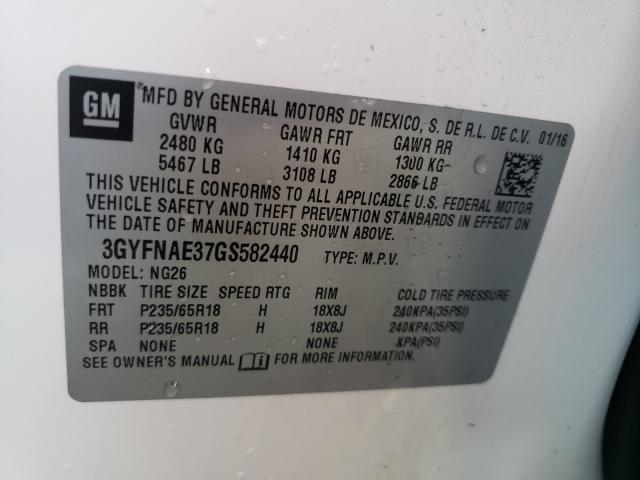 2016 CADILLAC SRX 3GYFNAE37GS582440