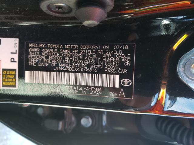 2019 TOYOTA COROLLA SE JTNK4RBEXK3006816