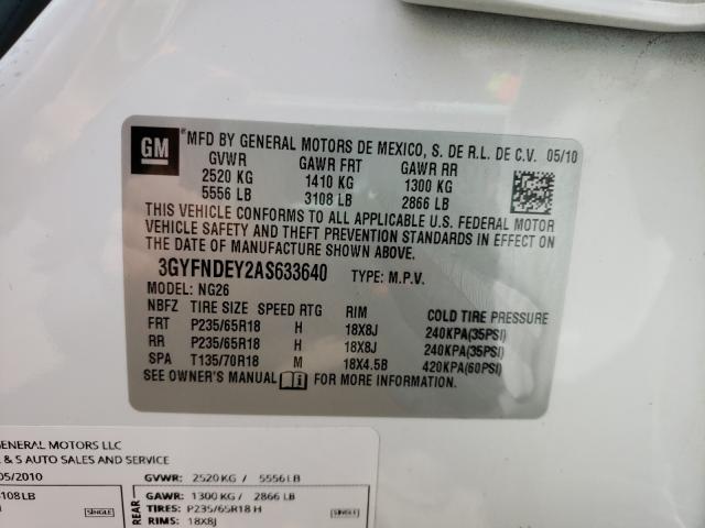 2010 CADILLAC SRX LUXURY 3GYFNDEY2AS633640