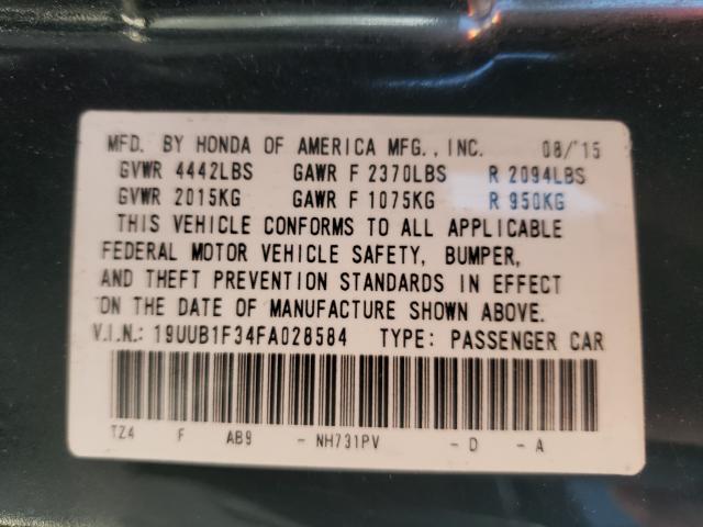 2015 ACURA TLX 19UUB1F34FA028584