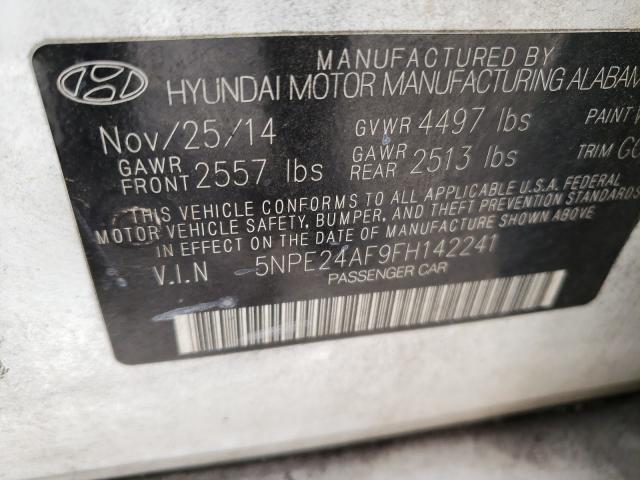 2015 HYUNDAI SONATA SE 5NPE24AF9FH142241