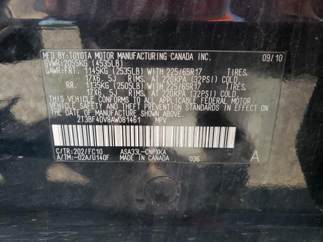 2010 TOYOTA RAV4 2T3BF4DV8AW081461