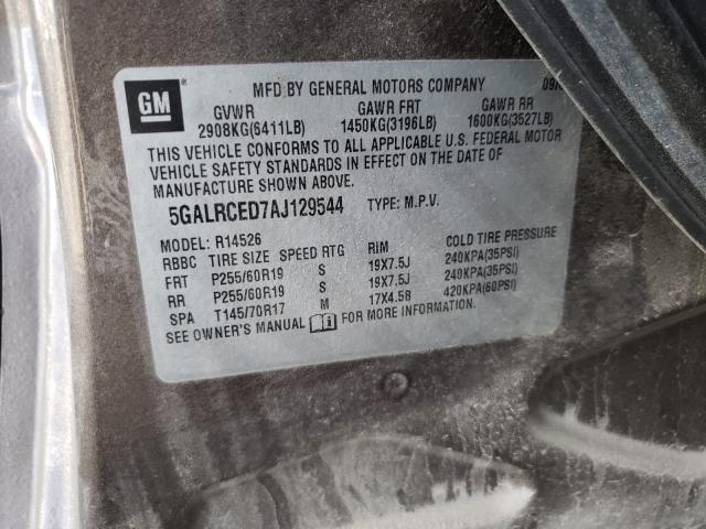 2010 BUICK ENCLAVE CX 5GALRCED7AJ129544