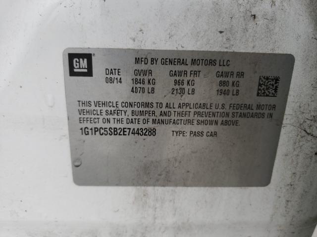 2014 CHEVROLET CRUZE LT 1G1PC5SB2E7443288