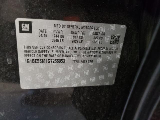 2016 CHEVROLET CRUZE LT 1G1BE5SM1G7266953