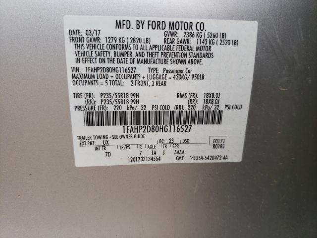 2017 FORD TAURUS SE 1FAHP2D80HG116527