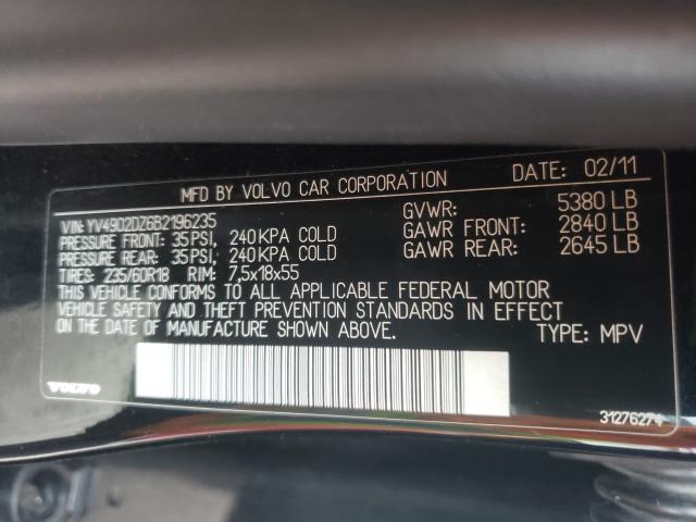2011 VOLVO XC60 T6 YV4902DZ6B2196235