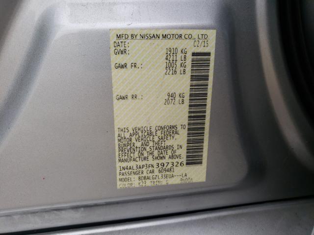 2015 NISSAN ALTIMA 2.5 1N4AL3AP3FN397326