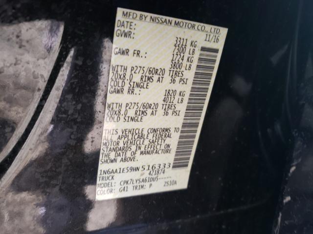 2017 NISSAN TITAN SV 1N6AA1E59HN516333