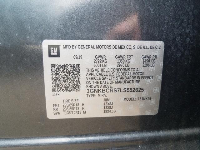 2020 CHEVROLET BLAZER 2LT 3GNKBCRS7LS552625