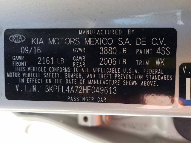 2017 KIA FORTE LX 3KPFL4A72HE049613