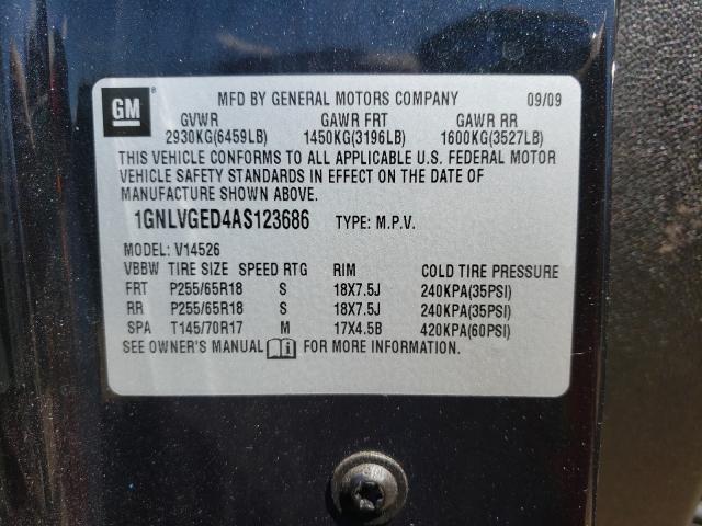 2010 CHEVROLET TRAVERSE L 1GNLVGED4AS123686