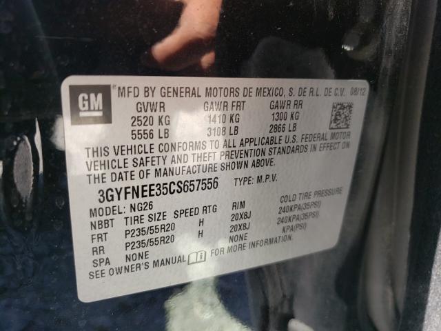 2012 CADILLAC SRX PERFOR 3GYFNEE35CS657556