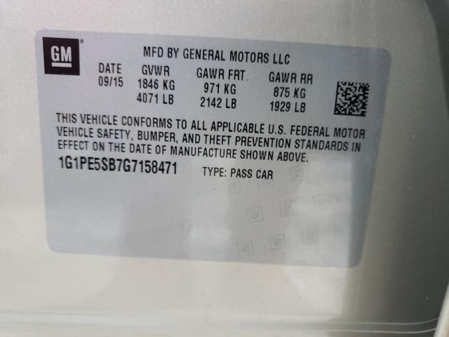 2016 CHEVROLET CRUZE LIMI 1G1PE5SB7G7158471