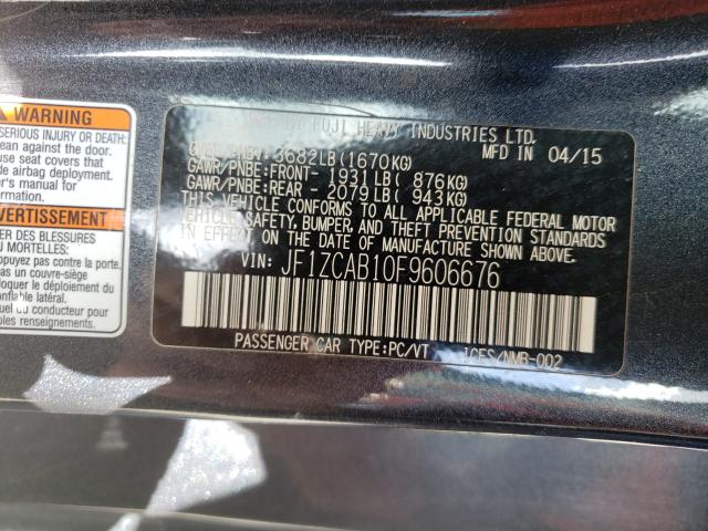 2015 SUBARU BRZ 2.0 PR JF1ZCAB10F9606676