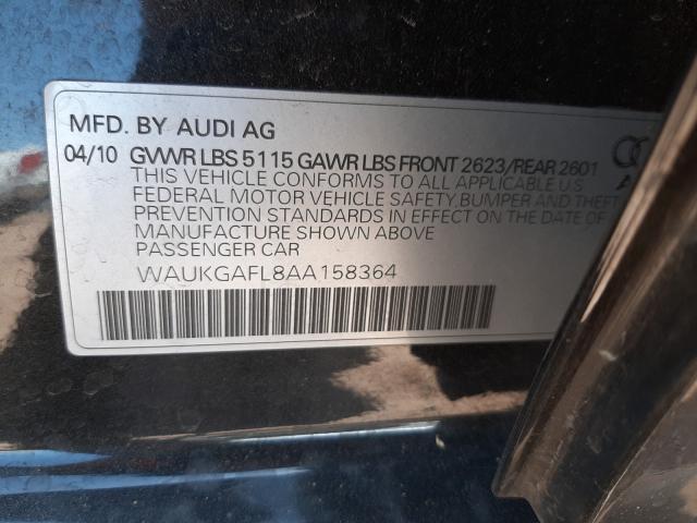 2010 AUDI S4 PRESTIG WAUKGAFL8AA158364