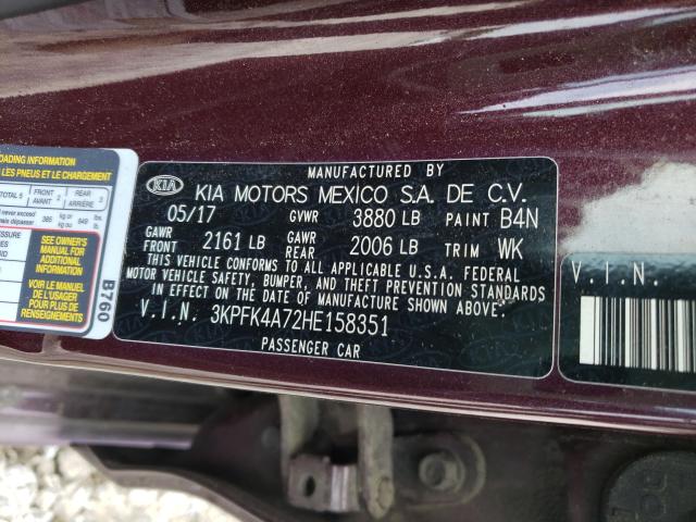 2017 KIA FORTE LX 3KPFK4A72HE158351