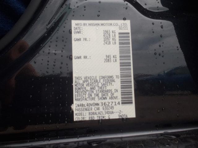 2021 NISSAN ALTIMA SV 1N4BL4DV0MN362714