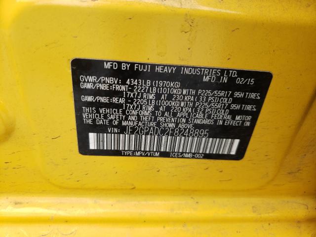 2015 SUBARU XV CROSSTR JF2GPADC2F8248895