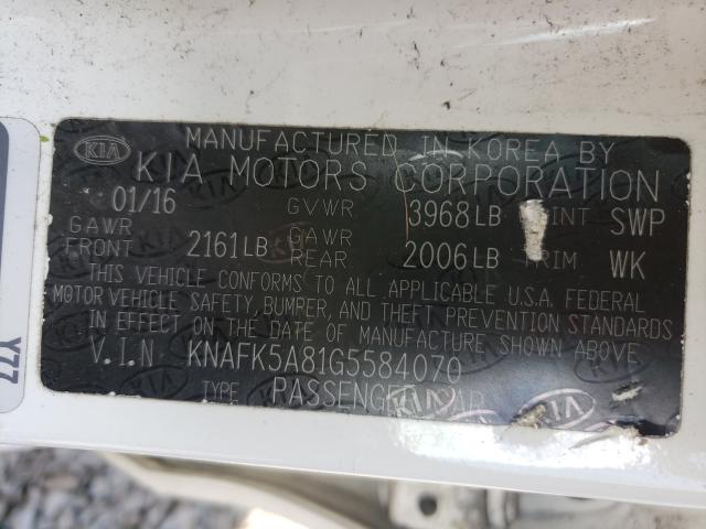 2016 KIA FORTE LX KNAFK5A81G5584070