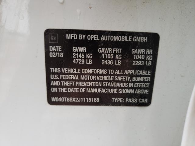 2018 BUICK REGAL TOUR W04GT8SX2J1115168