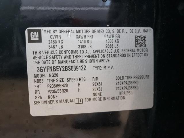 2011 CADILLAC SRX PERFOR 3GYFNBEY2BS639122
