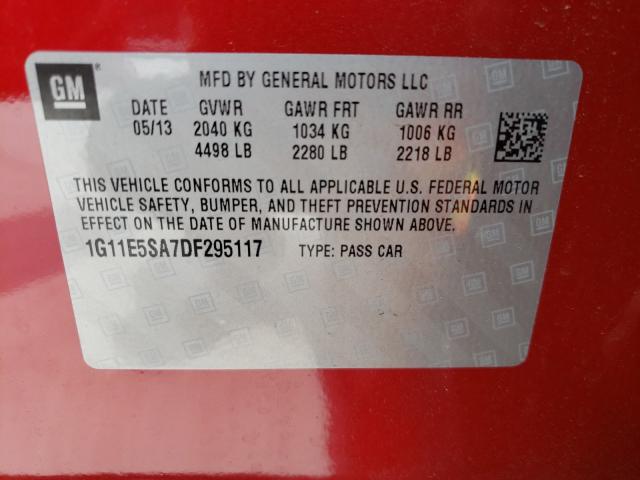2013 CHEVROLET MALIBU 2LT 1G11E5SA7DF295117