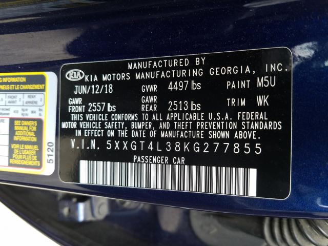 2019 KIA OPTIMA LX 5XXGT4L38KG277855