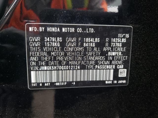 2016 HONDA FIT EX JHMGK5H70GX012124