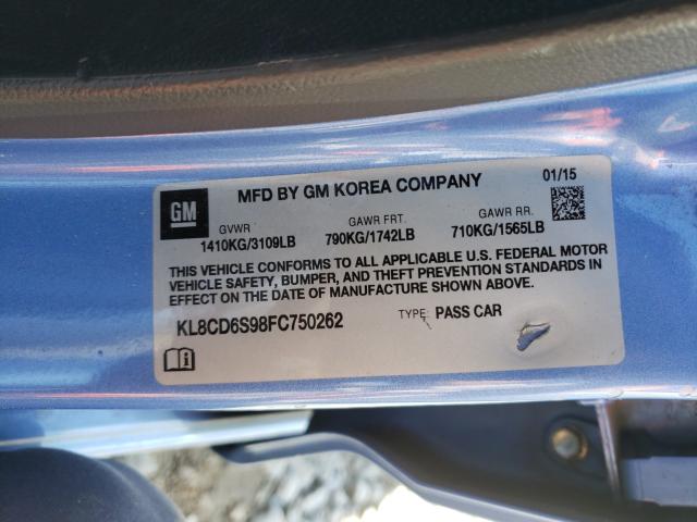 2015 CHEVROLET SPARK 1LT KL8CD6S98FC750262