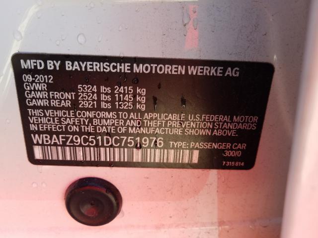 2013 BMW 535 I HYBR WBAFZ9C51DC751976