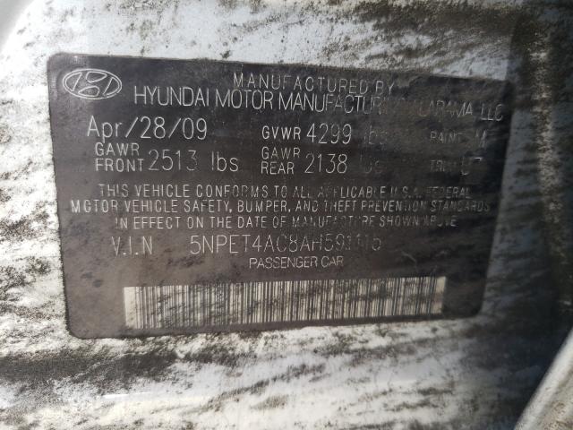 2010 HYUNDAI SONATA GLS 5NPET4AC8AH591115